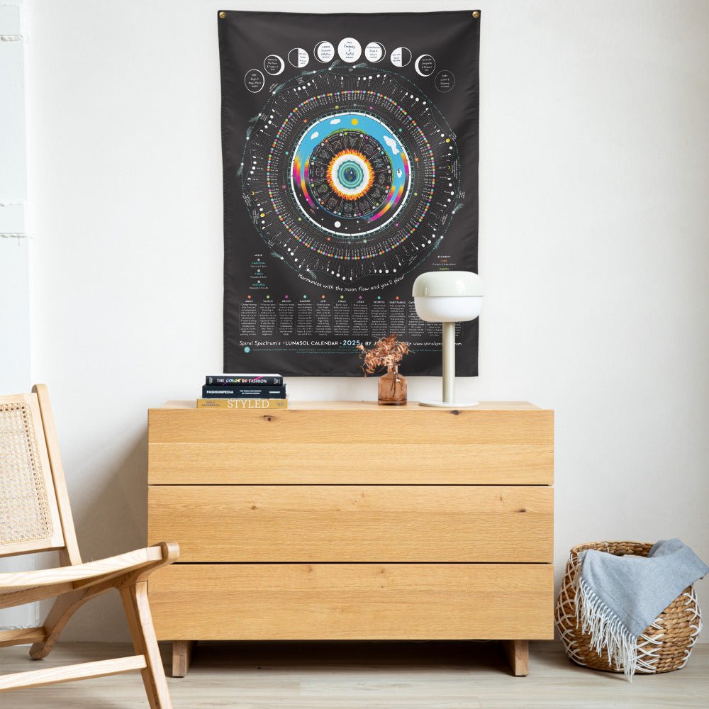 2026 Luna Sol Calendar | Poster or Tapestry - Spiral Spectrum