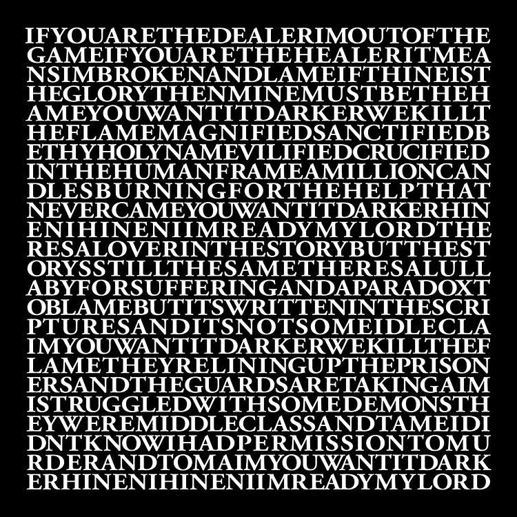 Lenord Cohen You Want It Darker Lyrics