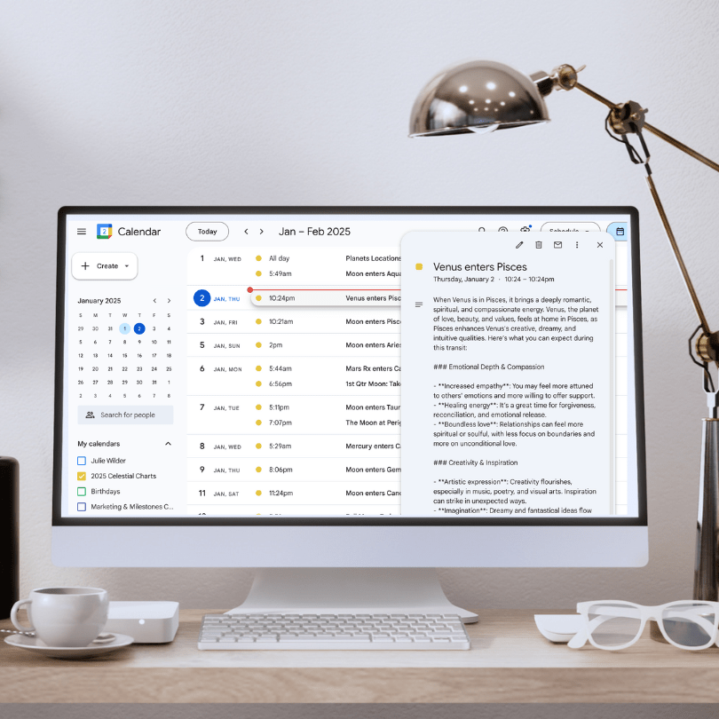 2025 Astrological Digital Planner - Spiral Spectrum